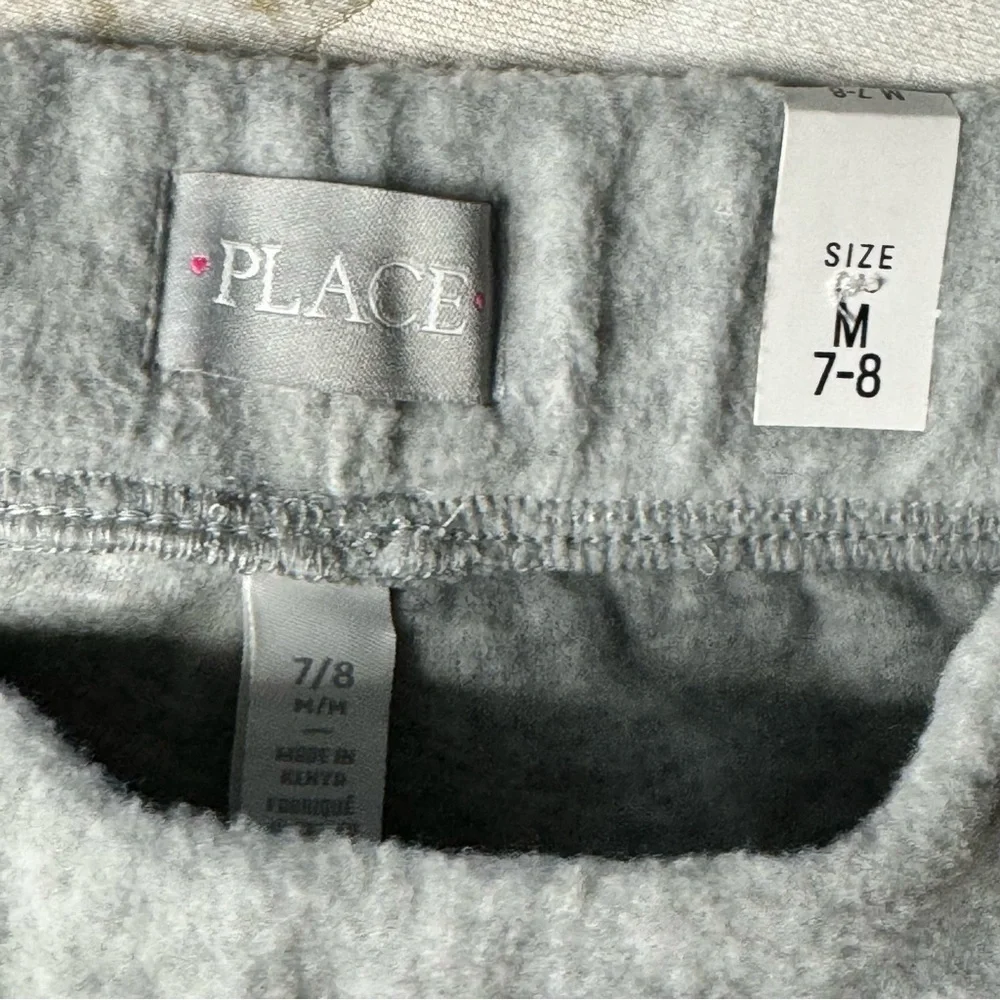 The Children Place gray fleece lounge sweatpants size M 7/8 NWT